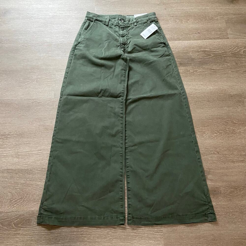 AG Adriano Goldschmied Caden Wide Leg Tailored Fit Pant Women's 26 Dark Thyme